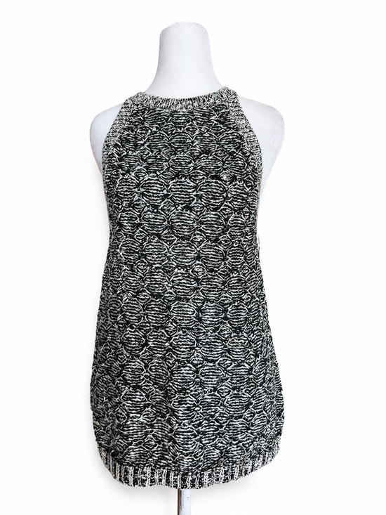 Moth Tops - Anthropologie Moth Debussy Marled Sweater Tank Top Small S Black White Knit